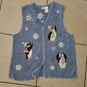 Holiday Pengiun sweater vest